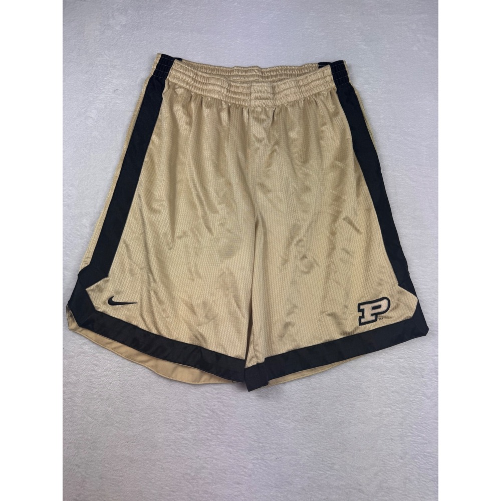 Nike Purdue Boilermakers Mens Basketball Shorts Gold Black NCAA Athletic L